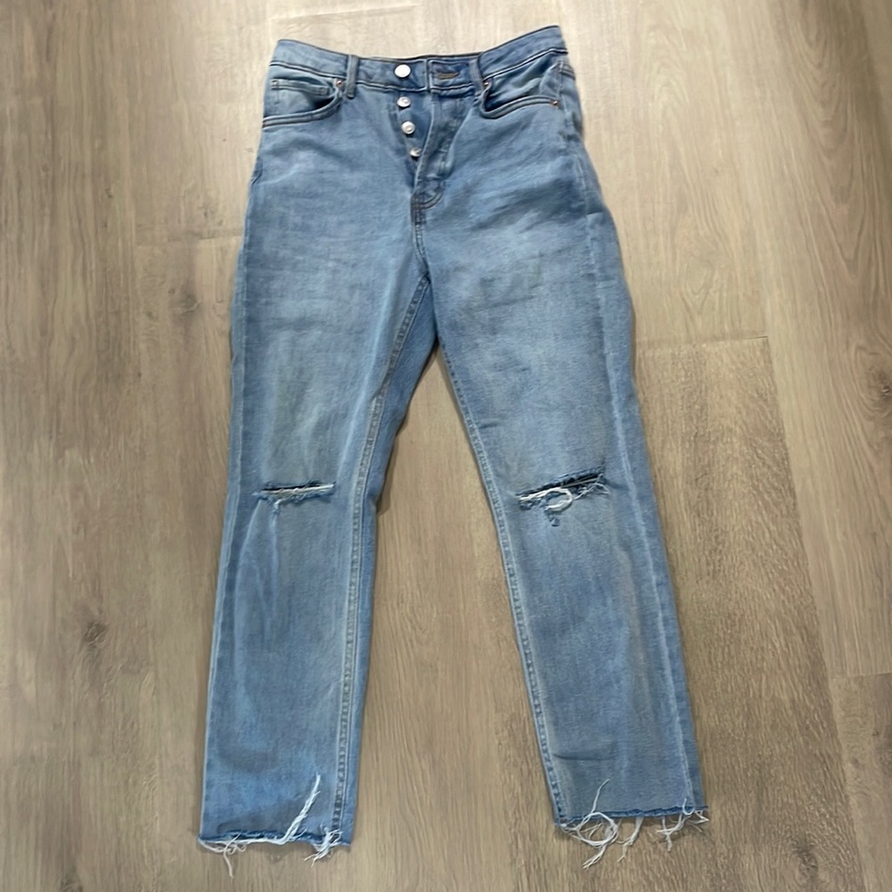Wild fable super high rise slim straight jean